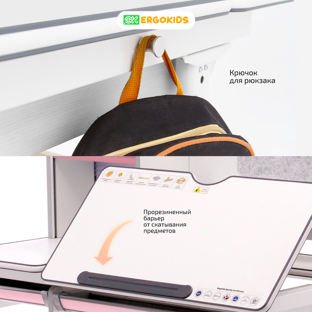 Стол письменный для школьника Ergokids Winnipeg Multicolor BD-630