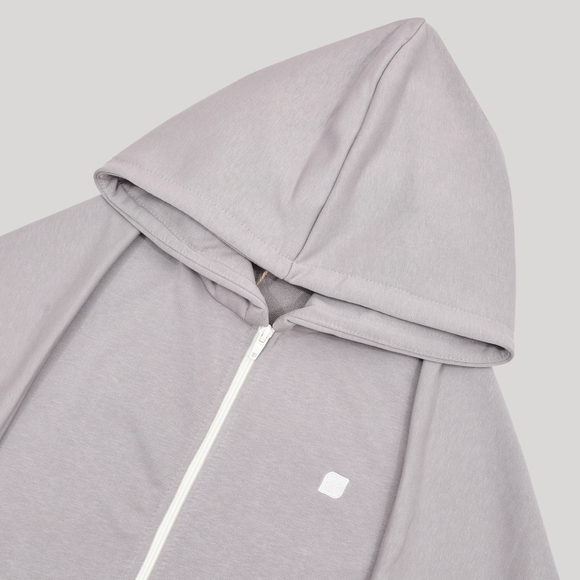 Zip-Up Hoodie LOGO Opal Grey