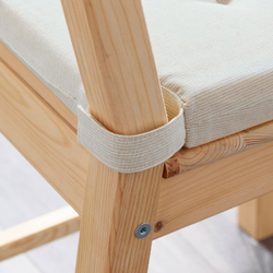 IKEA JUSTINA  (ИКЕА ЙУСТИНА)  -  Подушка на стул - натуральный 42/35x40x4 см