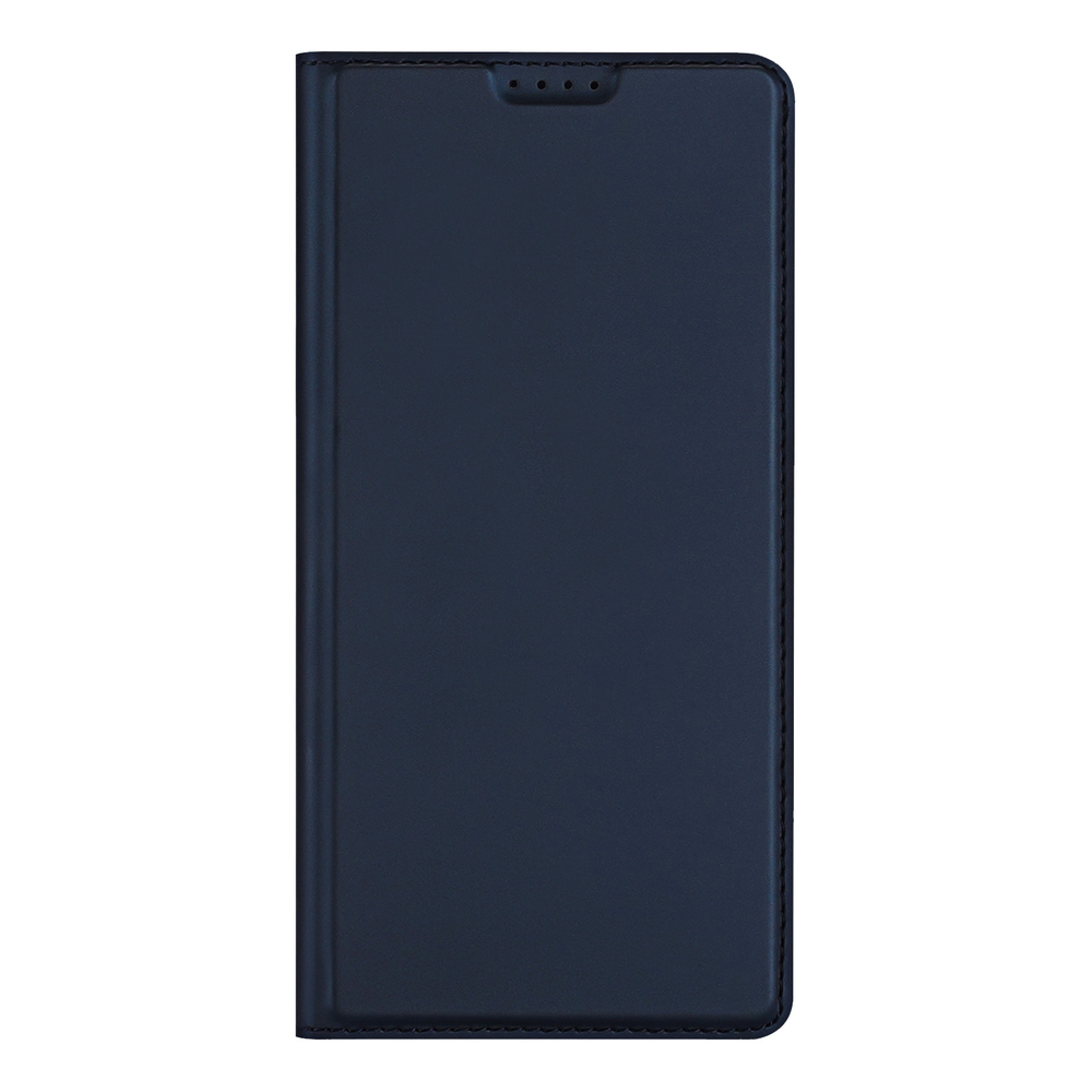 Чехол книжка из кожи синего цвета для Nothing Phone 4a, серия Skin Pro Series от Dux Ducis