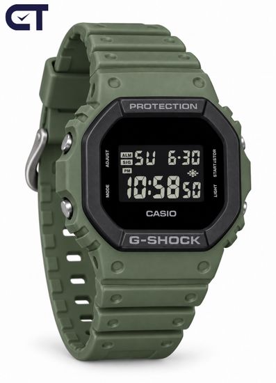 CASIO DW-5610UU-3 G-SHOCK мужские наручные часы — оливковый корпус, Super Illuminator и водостойкость 200 м