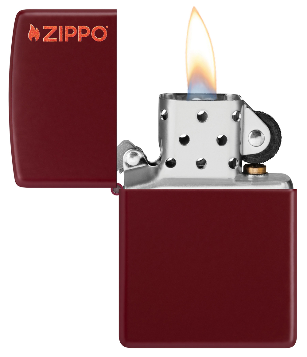 Зажигалка Zippo Classic с покрытием Merlot, латунь/сталь, бордовая, глянцевая, 38x13x57 мм