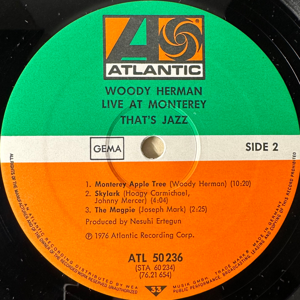 Woody Herman ‎– Live At Monterey (Германия 1976г.)
