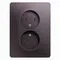 Розетка двойная без заземления Systeme Electric Glossa Сиреневый туман GSL001420