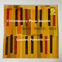 Винтажная виниловая пластинка LP Leonard Pennario Bartok, Pennario, Rozsa, Contemporary Piano Sonatas (USA 1957)