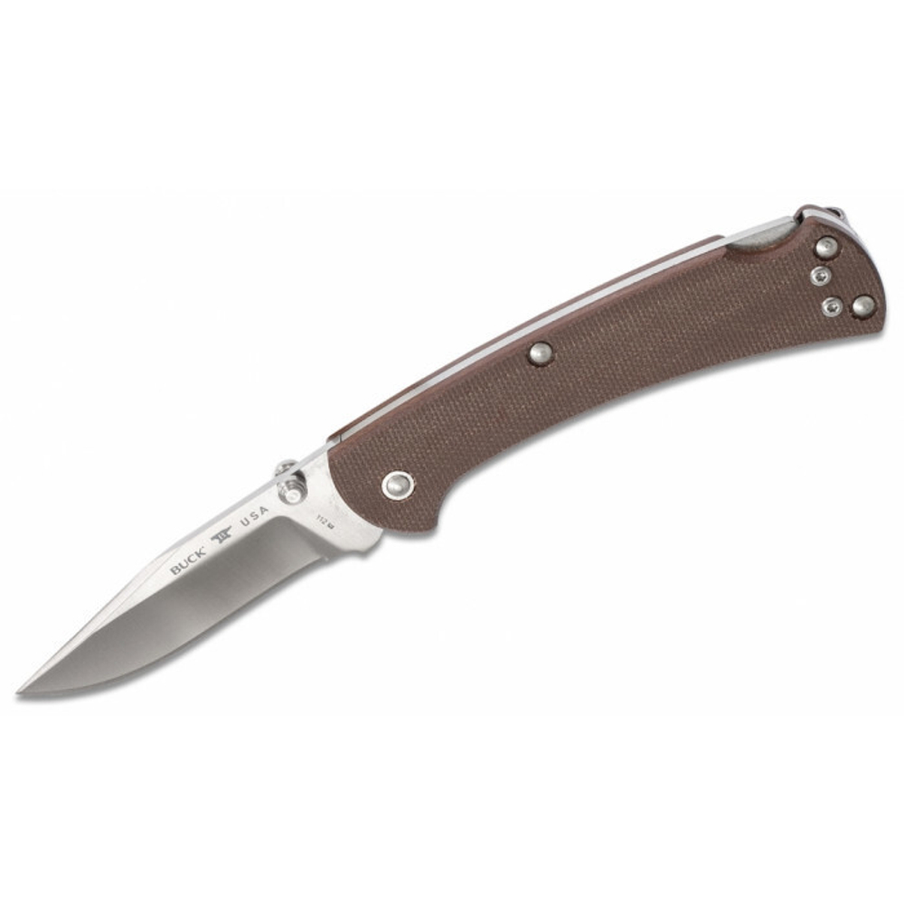 Складной нож BUCK 0112BRS6 112 Slim Pro Brown Micarta S30V, коричневая рукоять