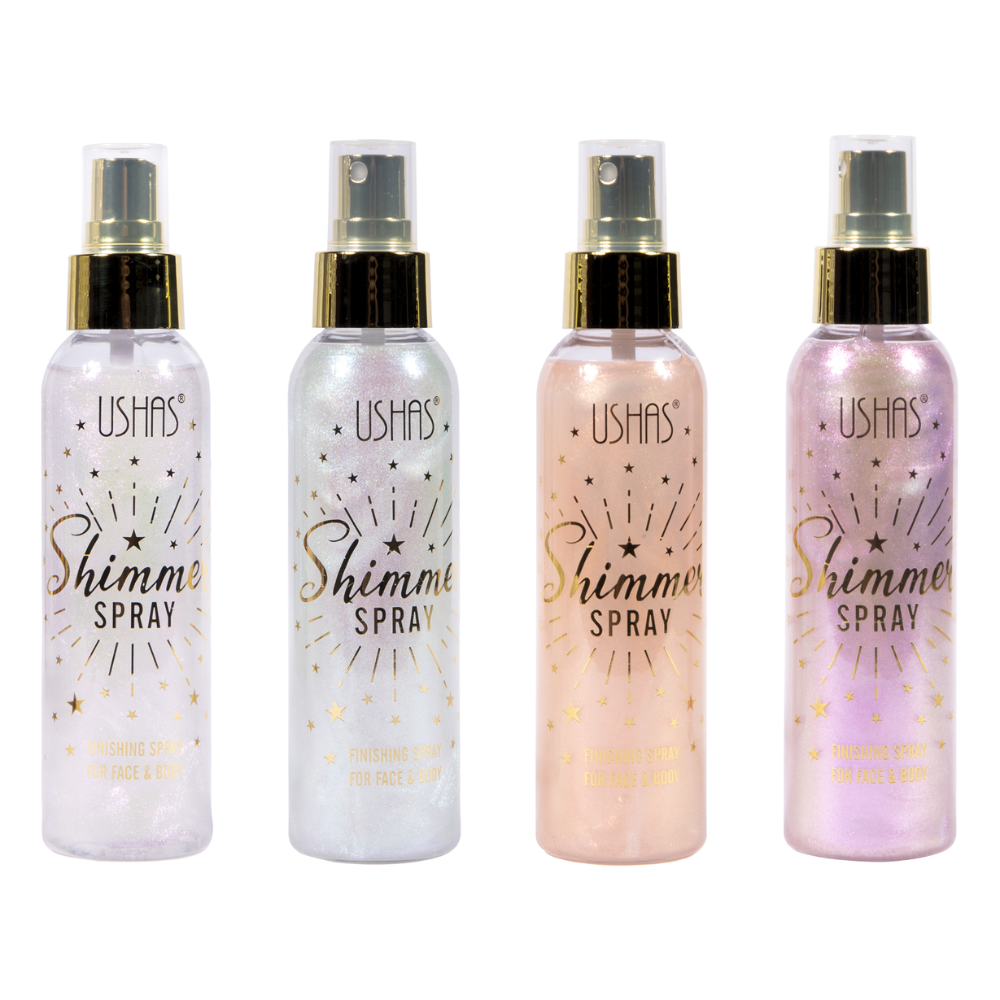 Спрей с блестками для волос и тела Kiss Beauty Super glisten 130 мл