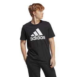 Мужское теннисное поло adidas Essentials Single Jersey Big Logo T-Shirt Men - Black, White