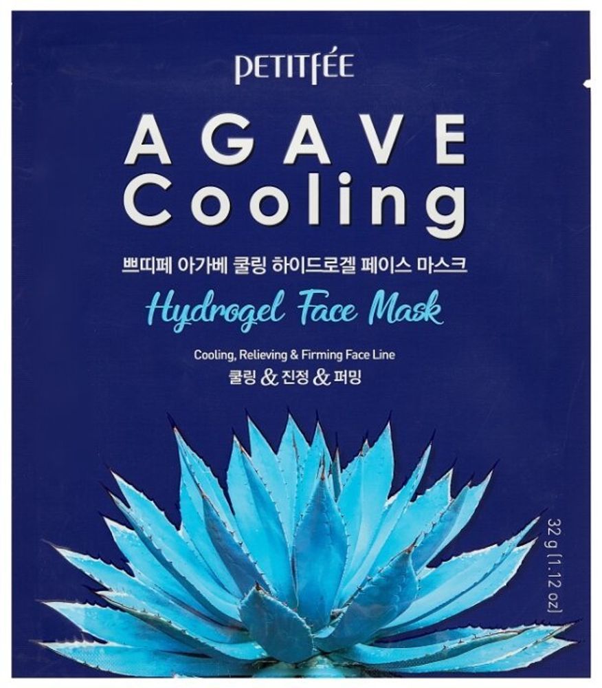 Petitfee Охлаждающая гидрогелевая маска для лица с экстрактом агавы Agave Cooling Hydrogel Face Mask