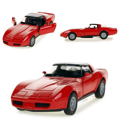 Модель ин. мет. 4.75" "1982 Chevrolet Corvette-coupe" открыв. двери 43716D (Kinsmart)