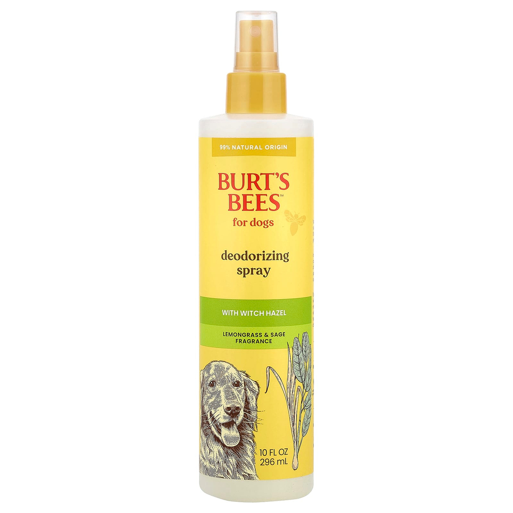 Burt's Bees, дезодорирующий спрей с гамамелисом, для собак, лемонграсс и шалфей, 296 мл (10 жидк. унций)