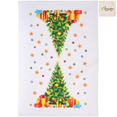 Полотенце кухонное «SPARKLE - Ёлка» 40*58 см, микрофибра 210 гр/м2