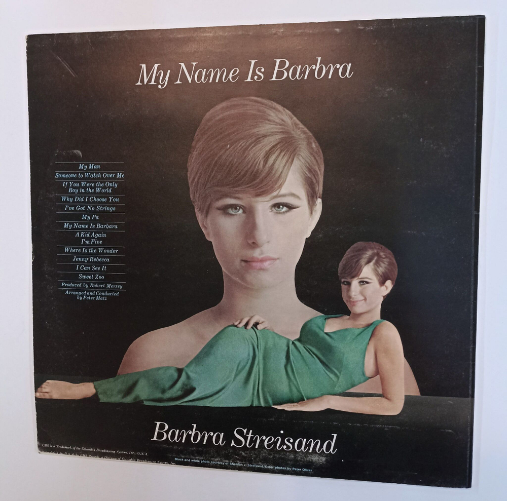 Винтажная виниловая пластинка LP Barbra Streisand My Name Is Barbra (UK 1965)