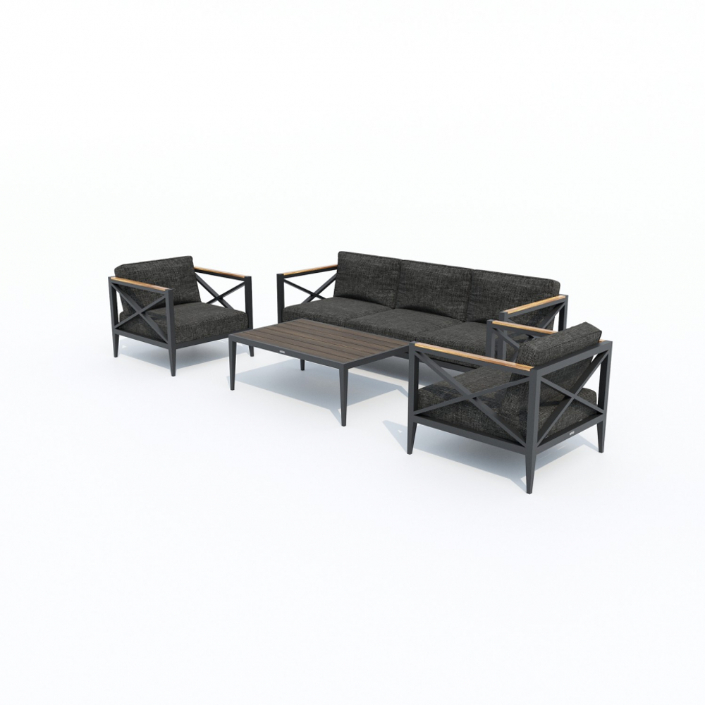 Лаунж зона Ideal Patio ВЕРИТА темно-серая - каркас карбон