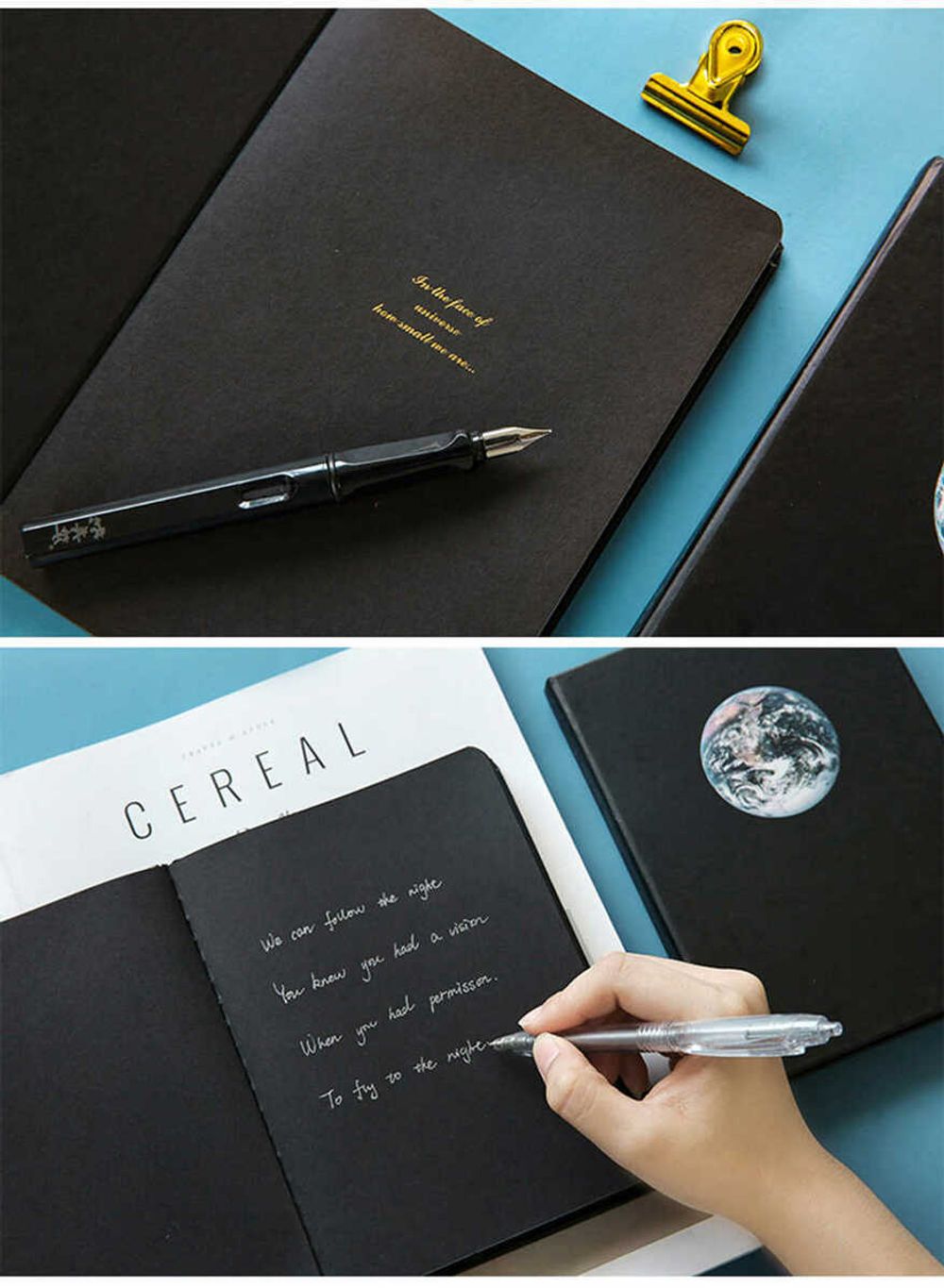Блокнот из черной бумаги MUKE Bullet Dot Journal MOON (65302) 6