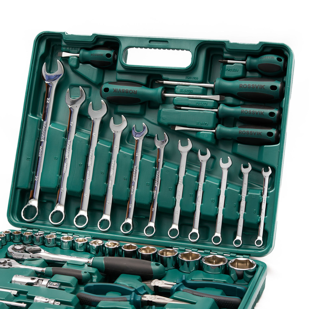 Набор инструментов универсальный ROSSVIK UST055, 55 предметов (1/4", 1/2" DR)