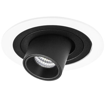 Комплект из светильника и рамки 7W 3000K i616172 белый/чёрный InteroBall Lightstar