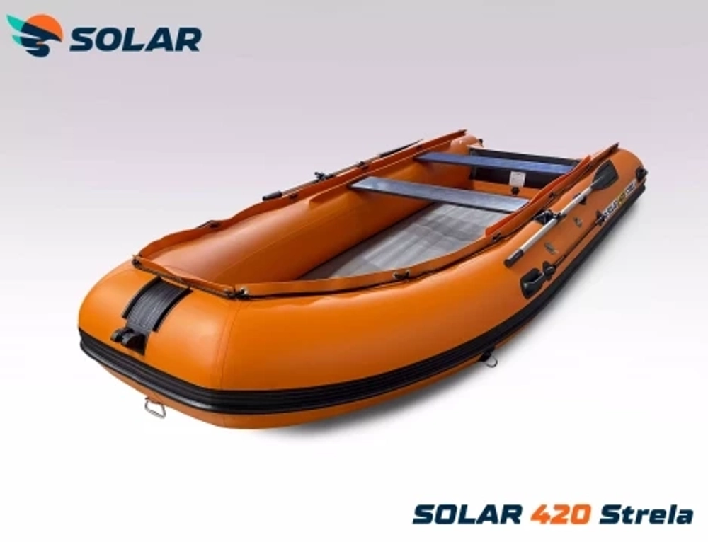 Лодка надувная моторная solar-420 strela jet tunnel