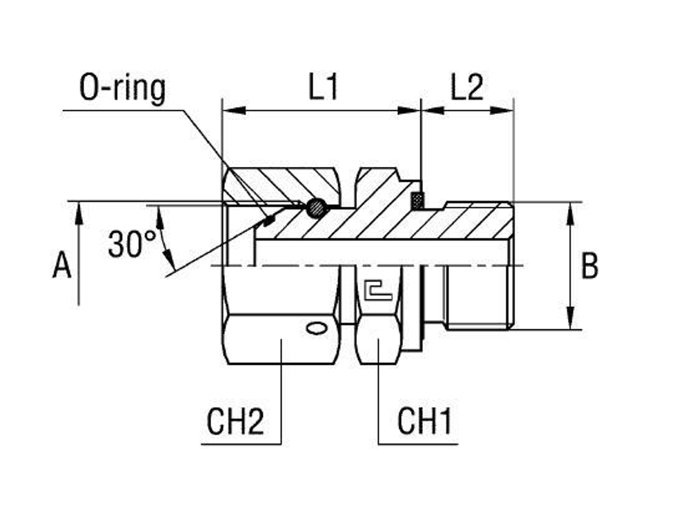 Штуцер FNE BSP 1/4 - BSP 1/4