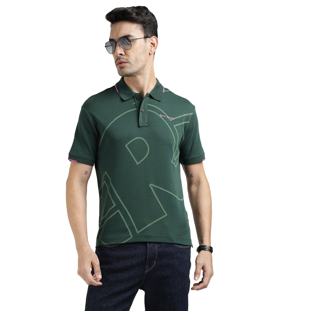 Футболка поло Royal Enfield R LOGO PRINTED INTERLOCK P