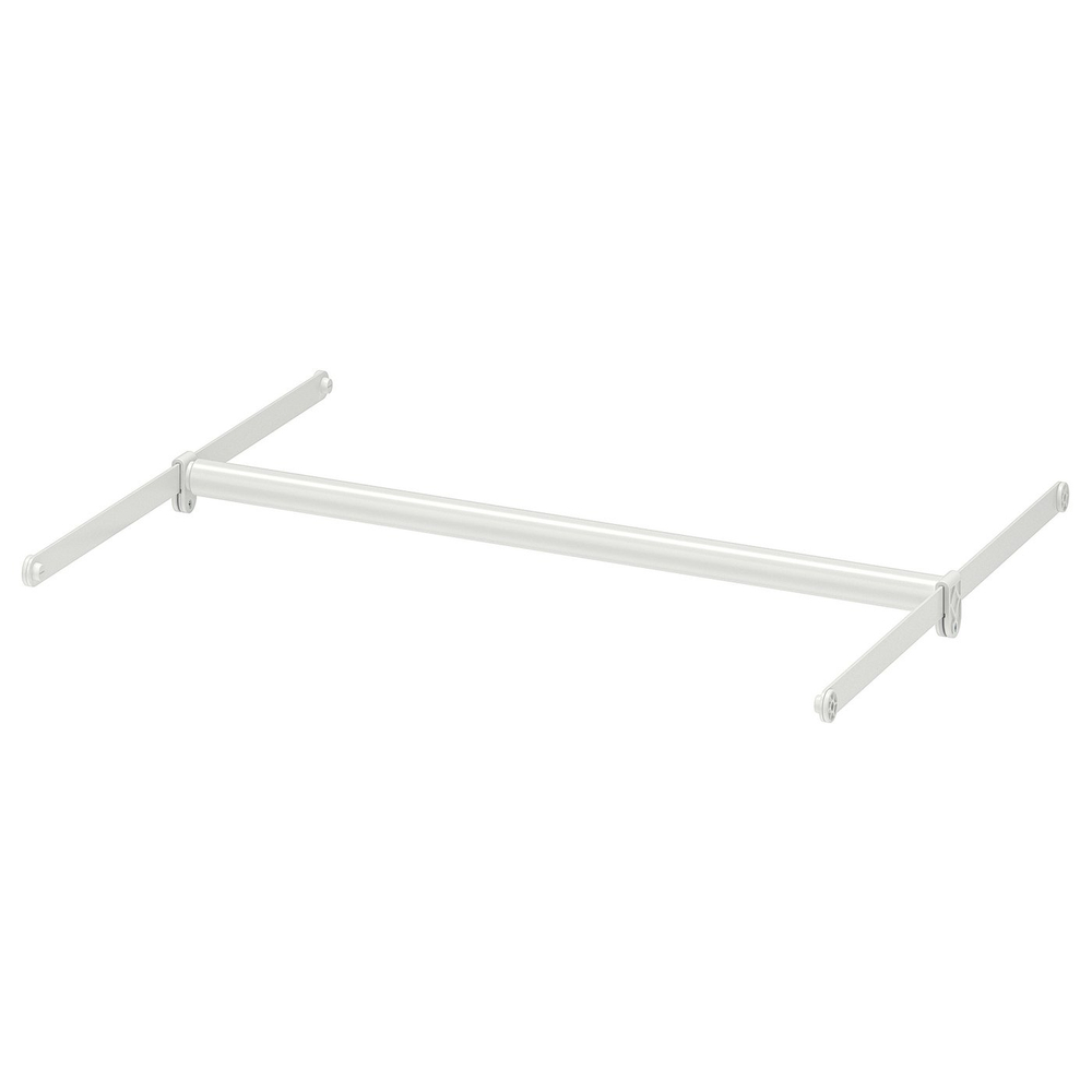 IKEA HJÄLPA  (ИКЕА ХЙЭЛПА)  -  Штанга для одежды + 2 направляющие для подвешивания - регулируемые/белый 60-100x55 см