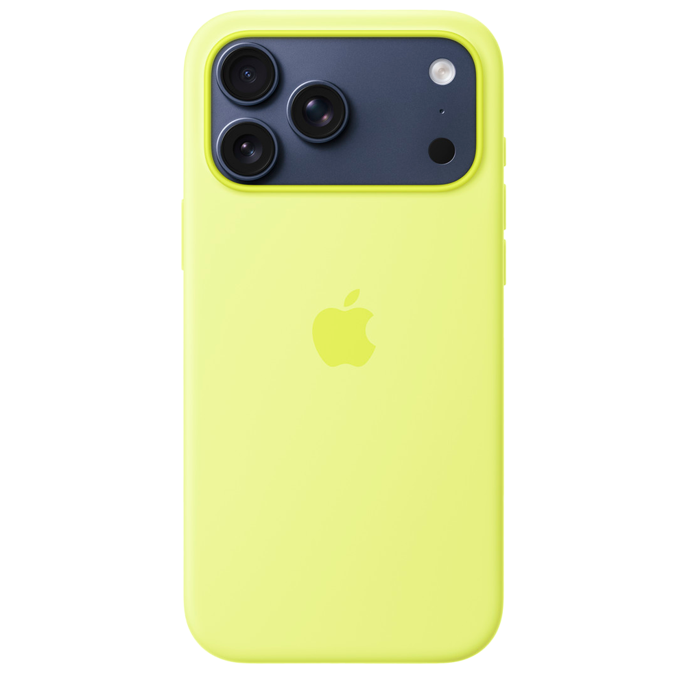 Силиконовый чехол Apple Silicone Case with MagSafe для iPhone 17 Pro Max, Neon Yellow