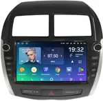 Магнитола для Mitsubishi ASX 2010-2016, Peugeot 4008, Citroen C4 Aircross (рамка с крутилками и кнопками) - Teyes CC2 PLUS монитор 9" QLED, Android 10, Быстрая, SIM-слот