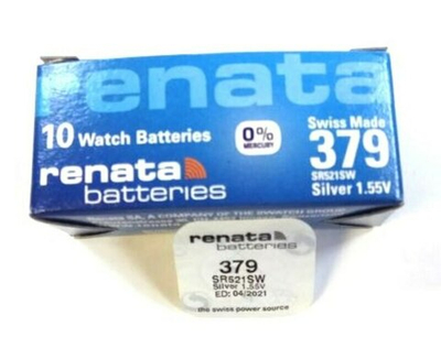 Батарейка, элемент питания  Renata 379 (SR521SW)0%Hg BL-1