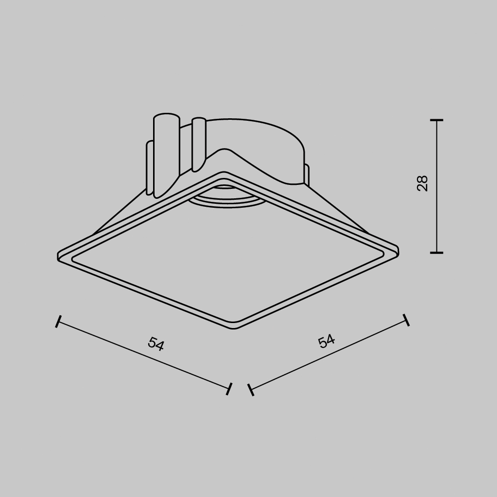 Декоративная рамка-отражатель для светильников серии Alfa LED Maytoni Ring8-10W-SQ-W