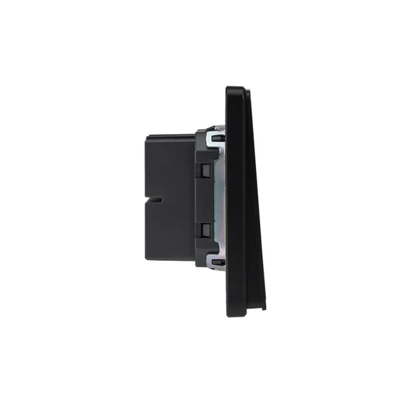 Переключатель перекрестный двухклавишный KRANZ Miele Round Оникс KR-78-0733-3