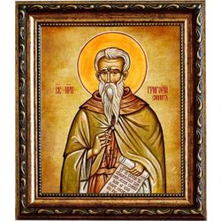 Григорий Синаит преподобный. Икона на холсте.