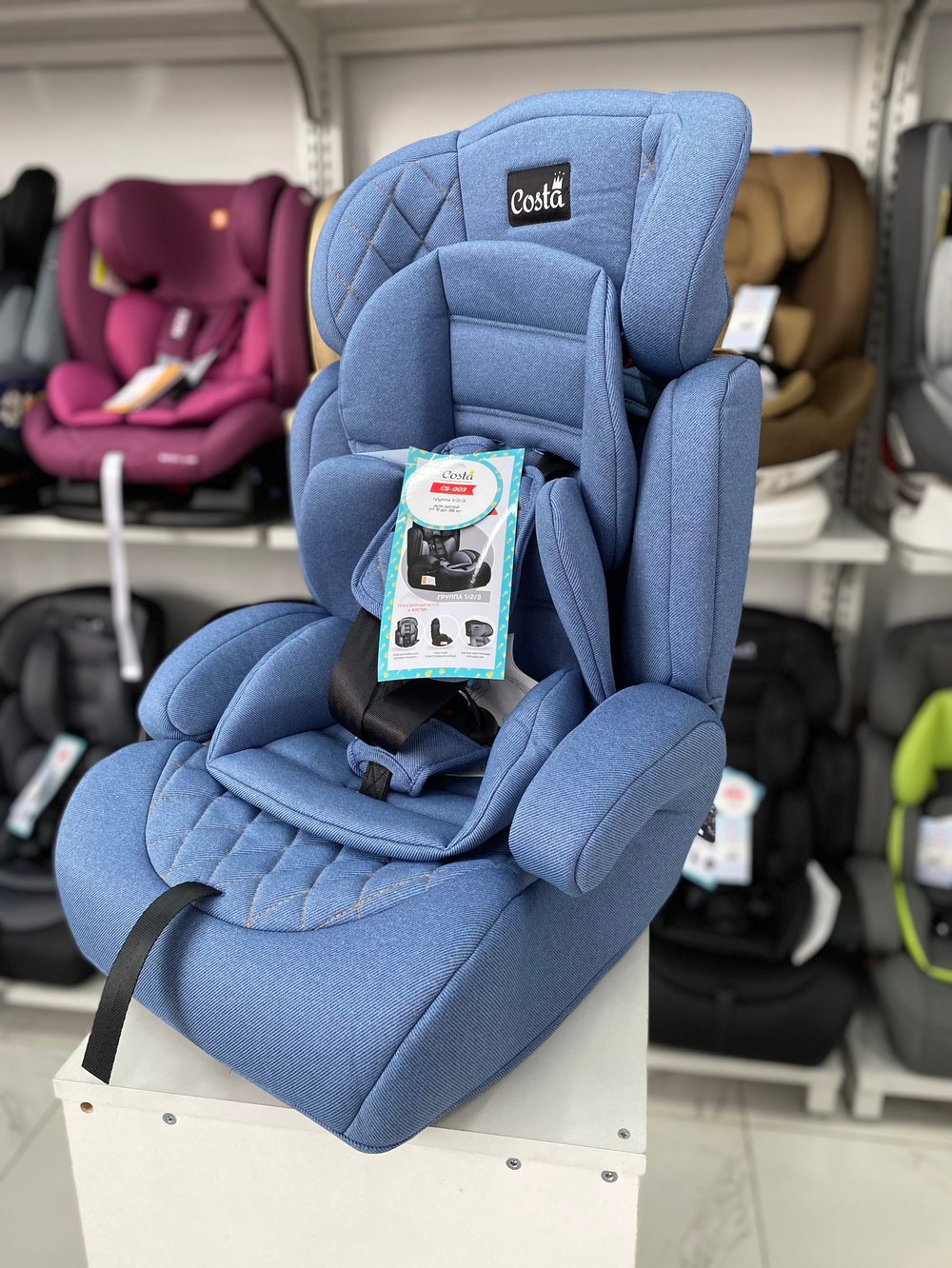 Автокресло детское YB104A (джинсовый/new denim YB104 nd)