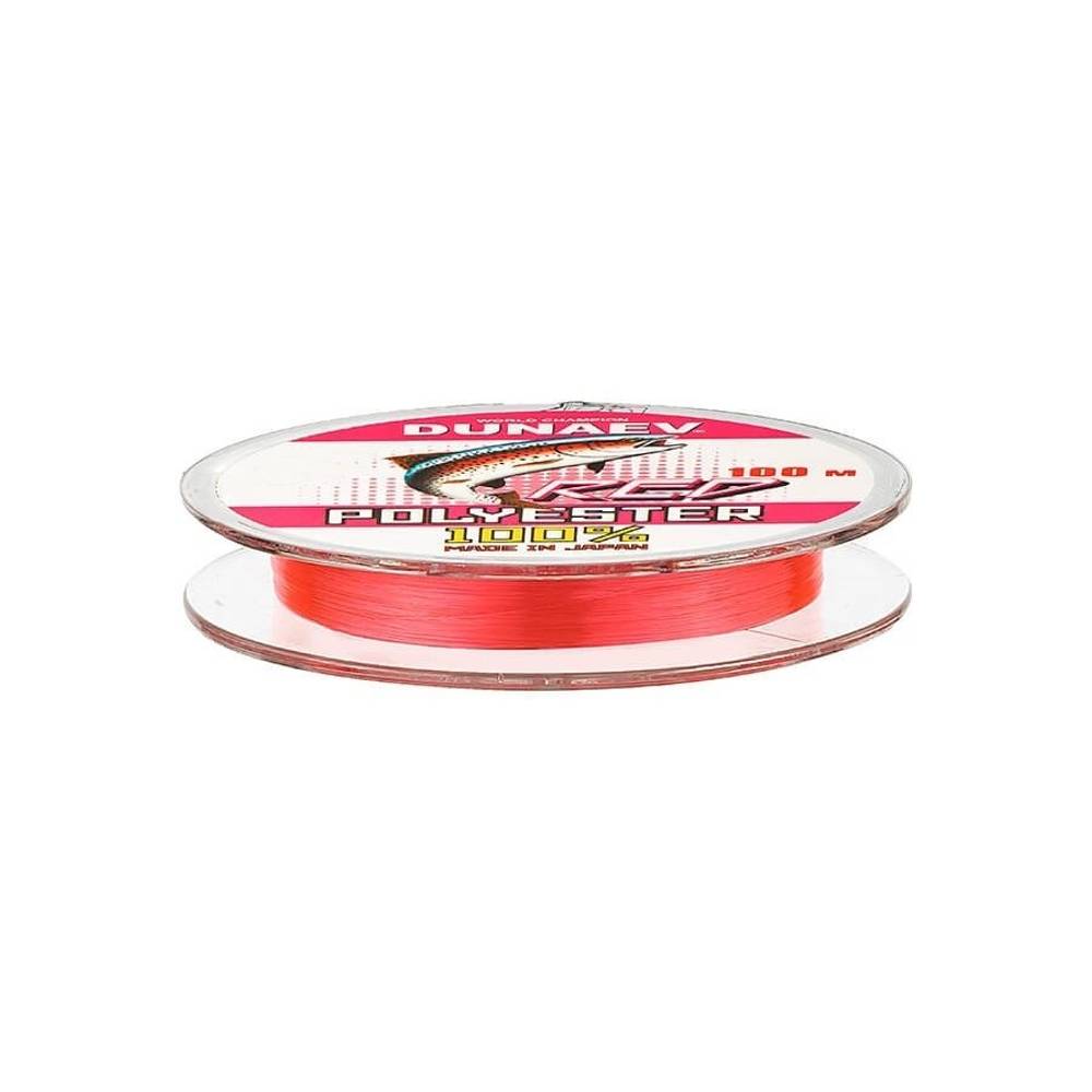 Леска Dunaev Polyester RED 0.117мм 100м
