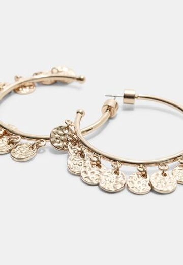 STRADIVARIUS Мини-серьги-кольца из бисера, золотой