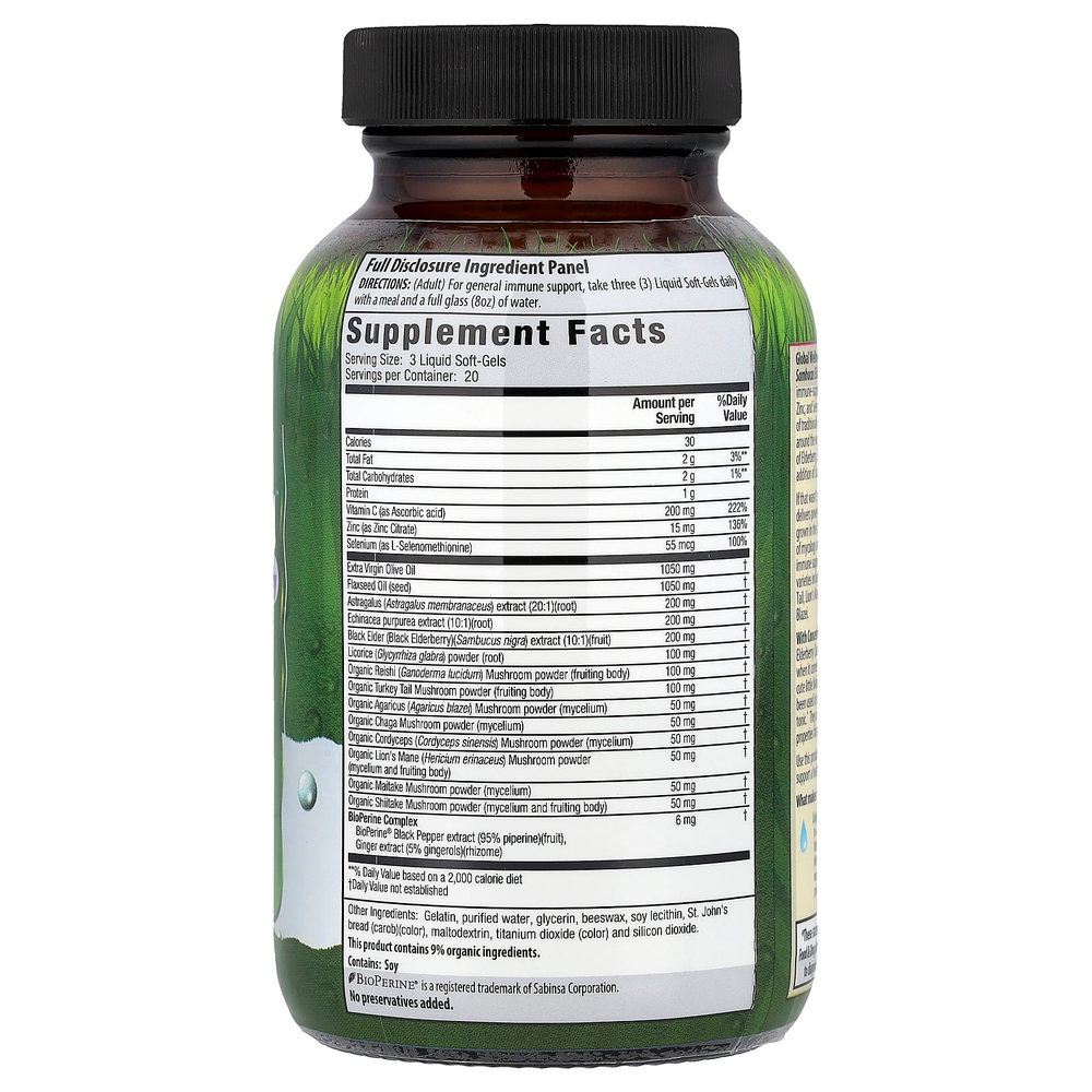 Irwin Naturals, Global Wellness Immuno-Shield® с бузиной, 60 желатиновых капсул