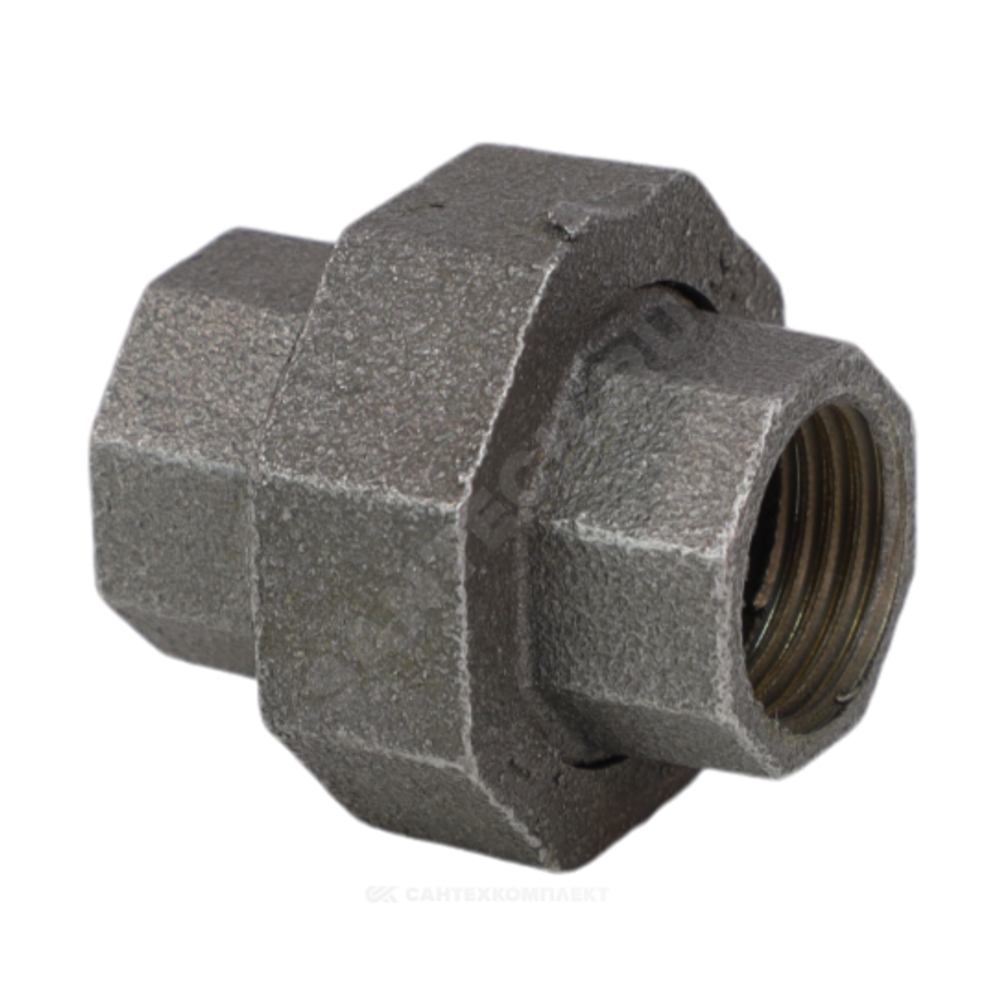 Соединитель прямой американка чугун Ду 20 (3/4") ВР/ВР Fittex