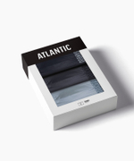 Мужские трусы шорты Atlantic, набор из 3 шт., бамбук, темно-синие + голубые + графитовые, 3MH-215