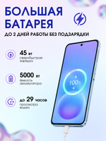 Samsung Смартфон Galaxy A57 12/512 ГБ, Global, Голубой (Awesome Iceblue)