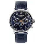 ZEPPELIN Hindenburg Collection Quartz Movement 30m Water Resistance Men"s Watches Watch 40mm Blue Dial