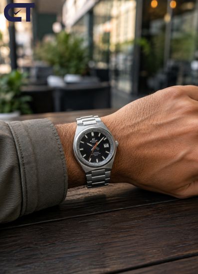 CASIO EFB-109D-1AVDF EDIFICE мужские наручные часы — классическая модель с чёрным циферблатом и сапфировым стеклом