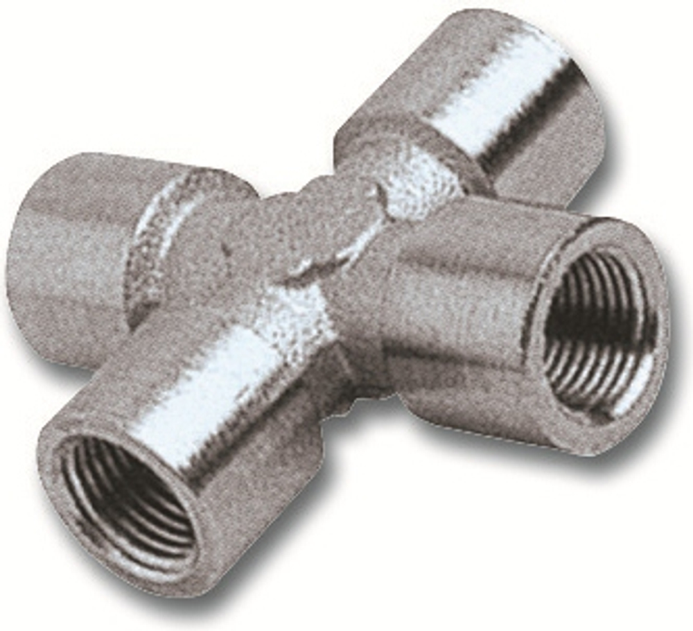 Переходник GAV 1254/3 250/3 крест FFFF 3/8