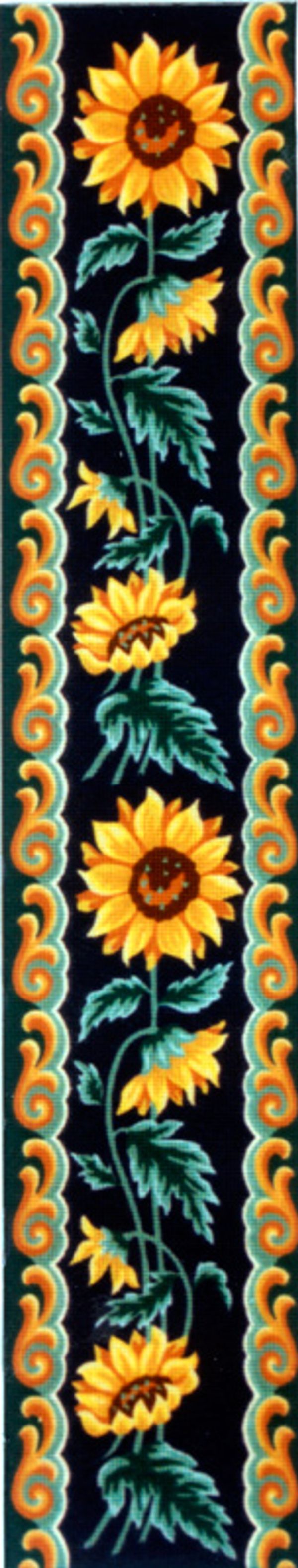 Рисунок для вышивания Soulos (канва жесткая), Подсолнухи, 25х100 см