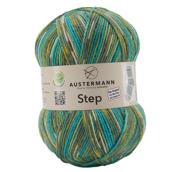 Пряжа Austermann (Аустерманн) Step / уп.5 мот. по 100 г, 420м, оливковый