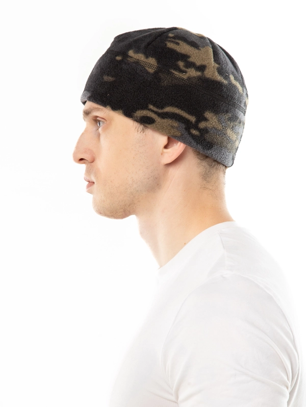 Шапка флисовая утепленная BLACK MULTICAM