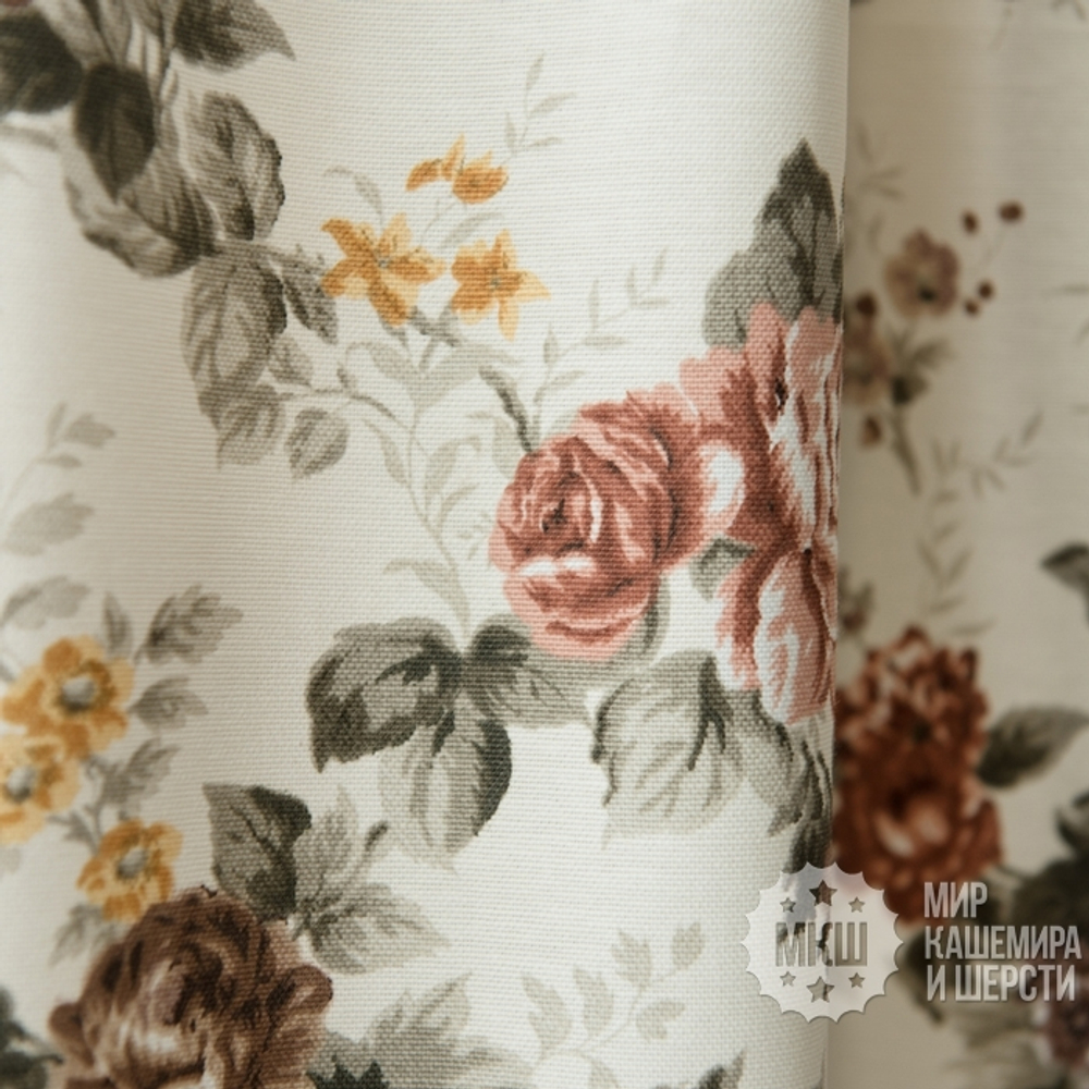 Хлопковые шторы ДРИАДА (арт. BL01-253-03)  - (170х270)х2 см.  - коричневые
