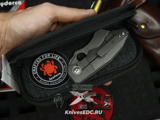 Складной нож Spyderco "Stovepipe" C260TIP - рукоять титан, клинок CPM-20CV