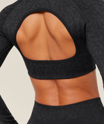Топ GYMSHARK Adapt Animal Long Sleeve Black