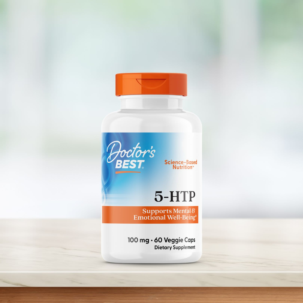 Doctor's Best, 5-HTP, 100 мг, 60 растительных капсул