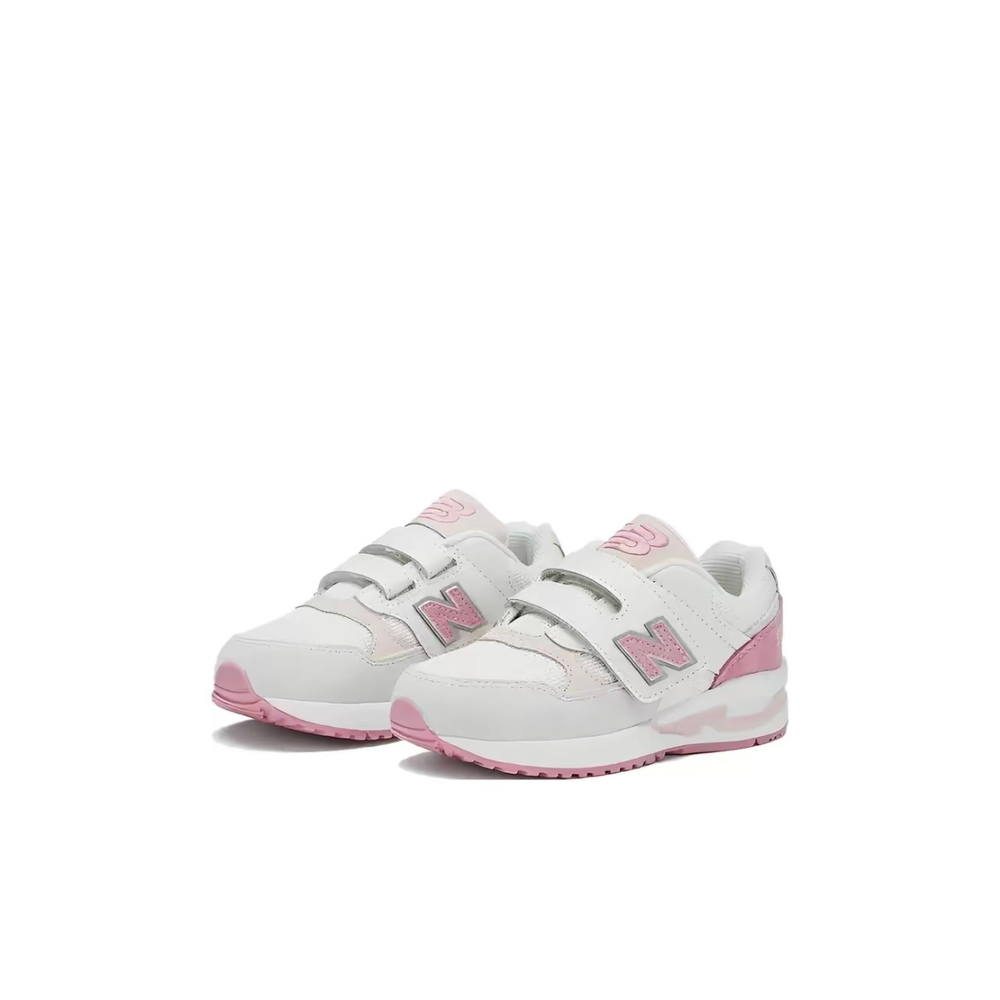 alt="Кроссовки New Balance 530 Kids арт. PZ530CL белая расцветка с розовыми акцентами вид спереди"