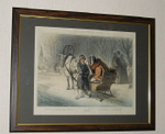 "Зима". Литография с рисунка К.А.Трутовского. 1860г. - антикварная литография